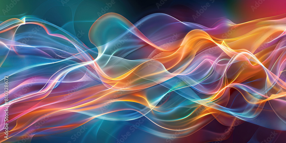 Wellness Waves: Abstract Design with Fluid Motions Depicting Positive Energy and Movement Wellness Waves: Abstract Design with Fluid Motions Depicting Positive Energy and Movement