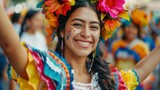 beautiful latin woman at a festival