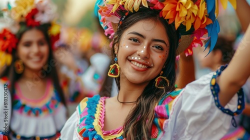 Beautiful Latin woman at a festival dancing during the day in high resolution and high quality. concept dance,latina,south america,woman © Marco