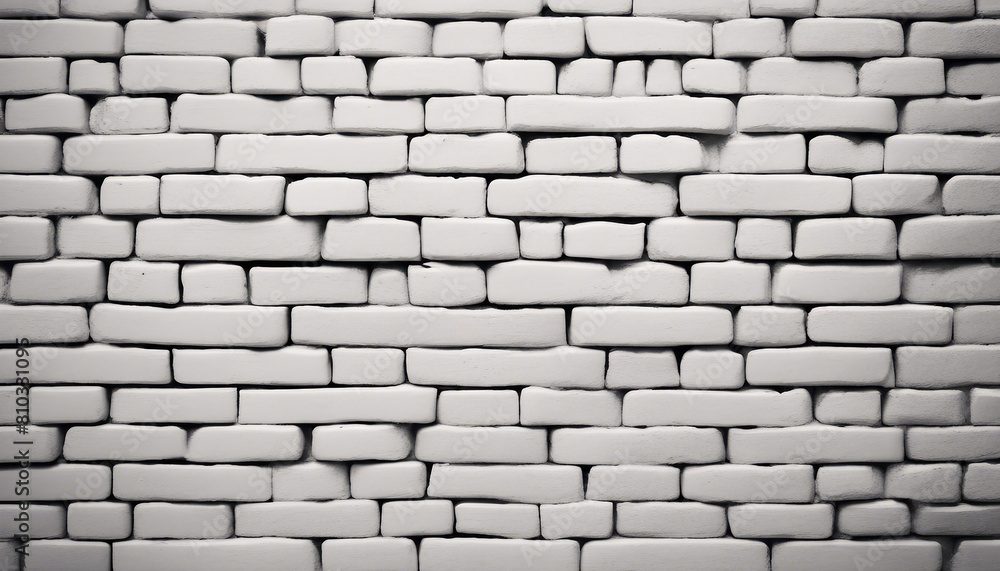 Fototapeta premium User white brick wall, background texture