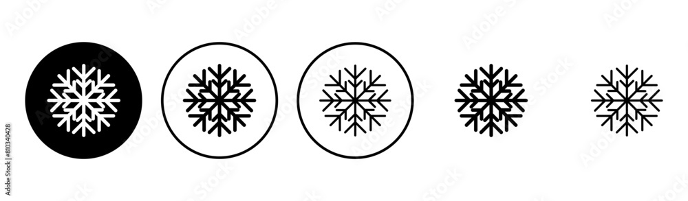 Snow icon set. snowflake icon vector Snow icon set. snowflake icon vector