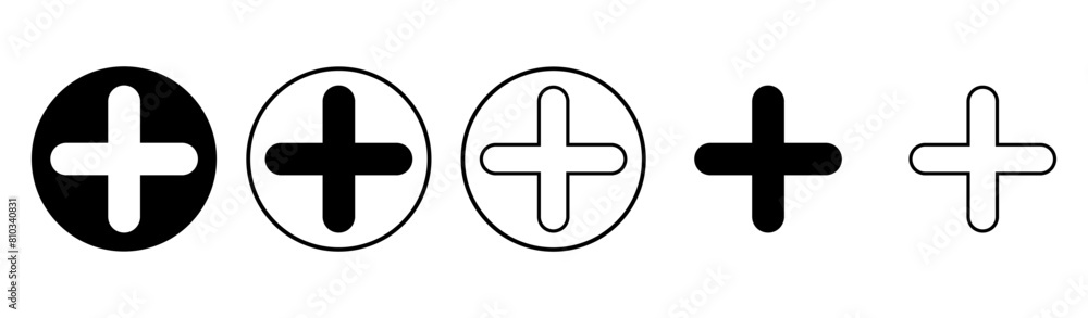 Plus Icon set. Add plus icon Plus Icon set. Add plus icon
