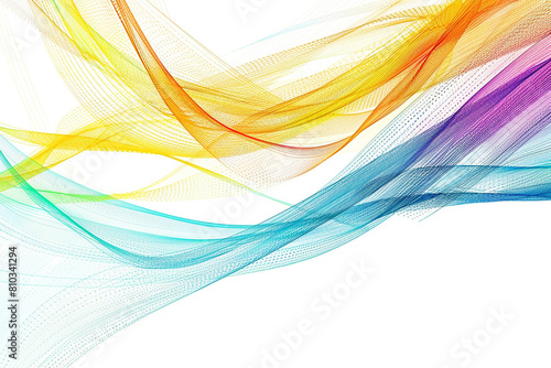 color interlaced lines on a white background