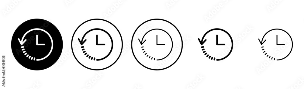 History icon set. recent event history History icon set. recent event history