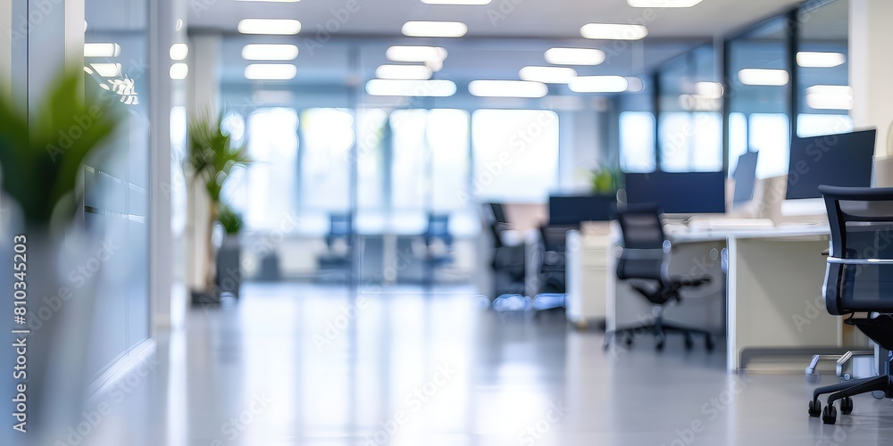 Beautiful inconspicuous office interior room. Blurry workspace with unfocused effect Beautiful inconspicuous office interior room. Blurry workspace with unfocused effect