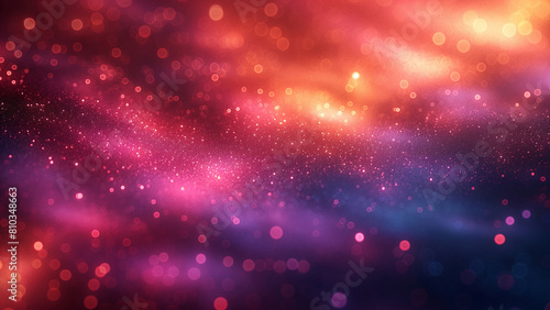 Vibrant pink and blue bokeh lights with glowing particles background. Festive and dreamy atmosphere concept  8k Wallpaper High-resolution digital art.