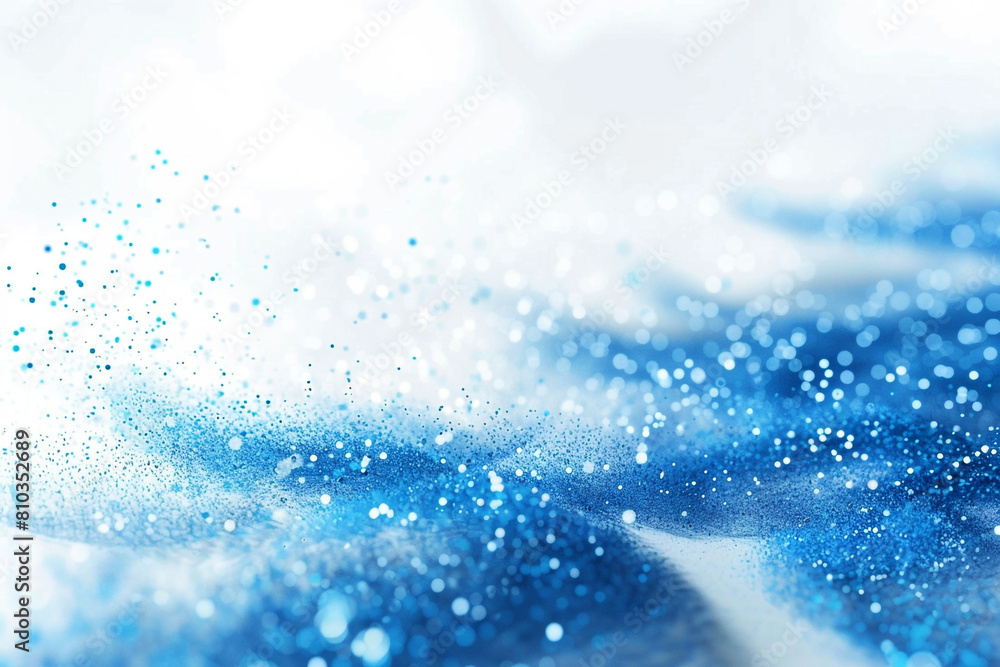 blue particles are moving slowly against a white background. abstract animation. 3d blue particles are moving slowly against a white background. abstract animation. 3d