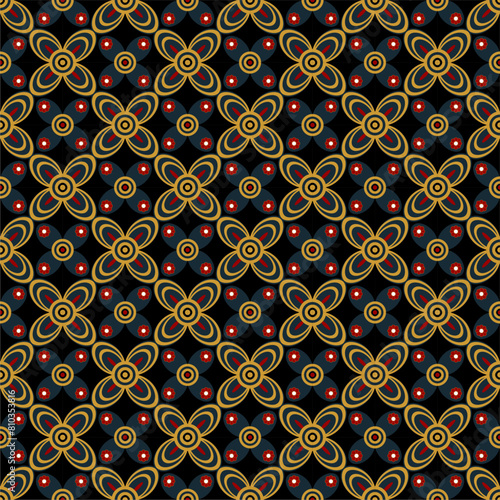 Abstract traditional ethnic Javanese Indonesian batik pattern