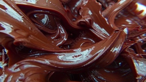 A close up of a chocolate sauce with the letters R and A on it © Irfanan