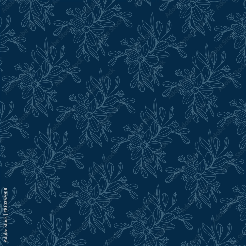 seamless plant pattern on dark background, for clothes and so on. seamless plant pattern on dark background, for clothes and so on.