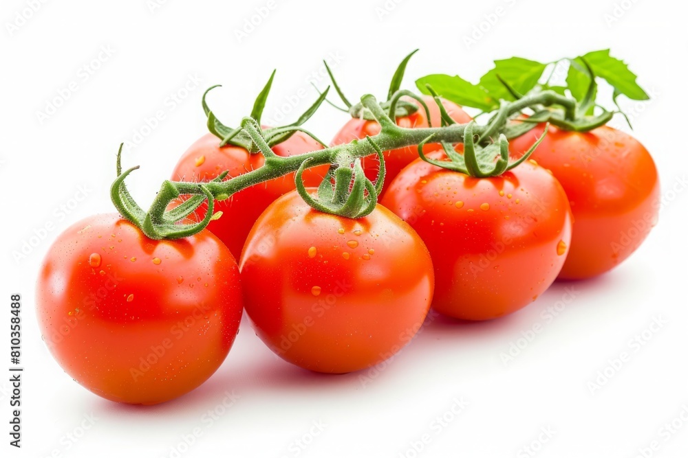 Bunch of cherry tomatoes isolated on white background Bunch of cherry tomatoes isolated on white background