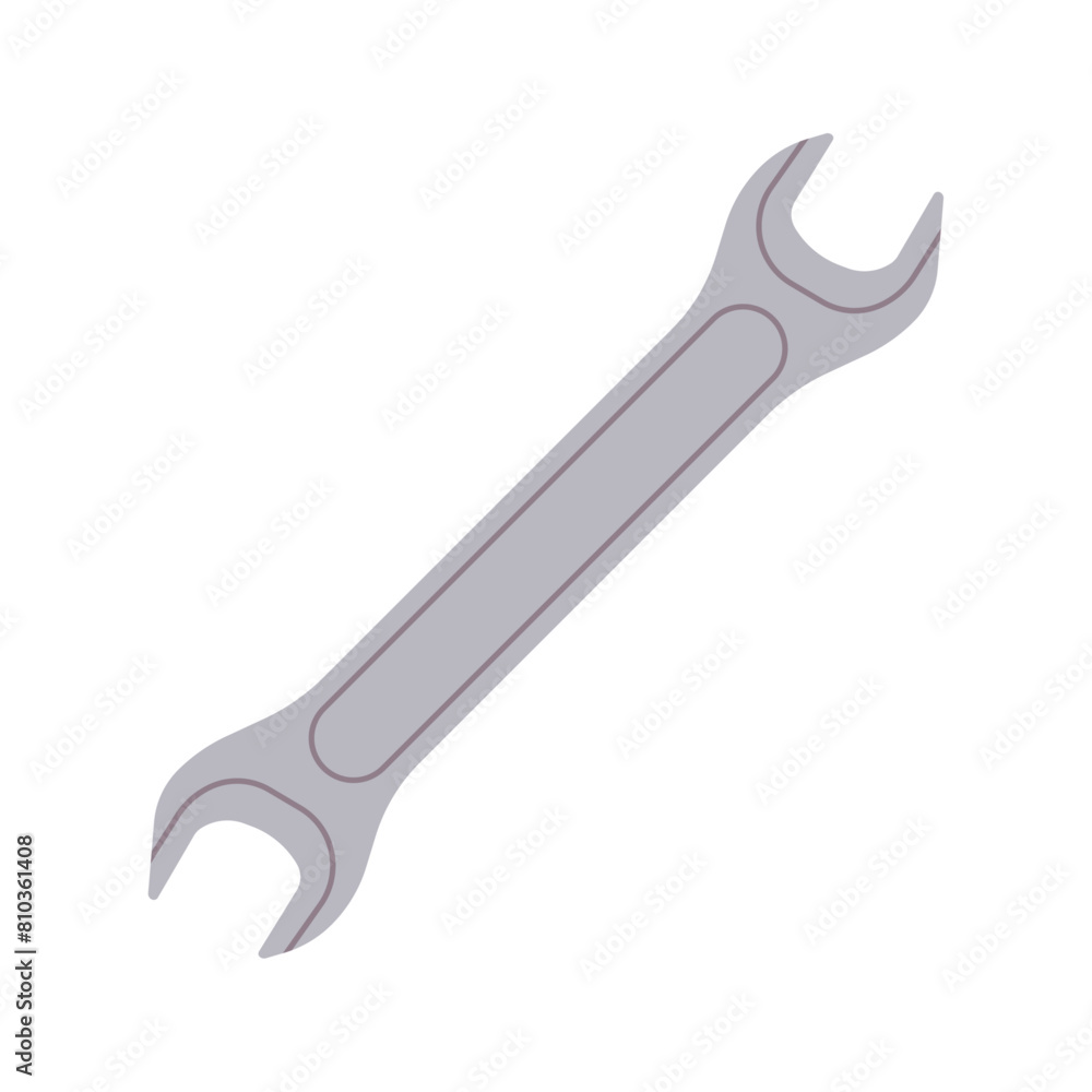 Open End Wrench Repair Tool for Automotive and Industrial Maintenance, Vector Flat Illustration Design Open End Wrench Repair Tool for Automotive and Industrial Maintenance, Vector Flat Illustration Design