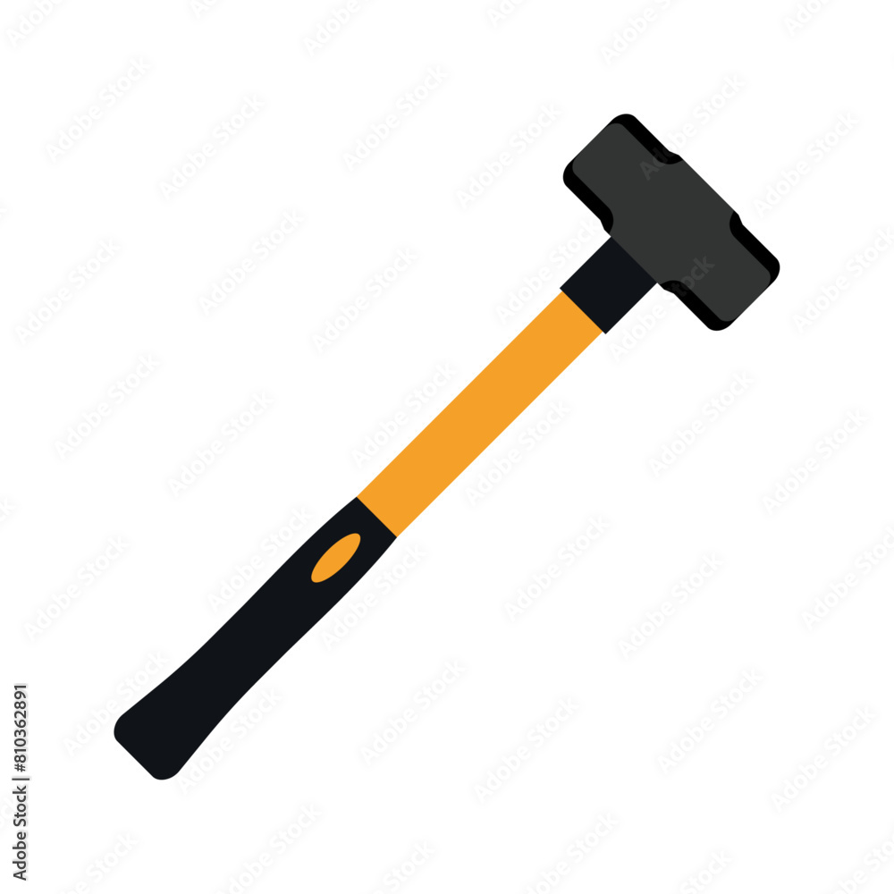 Sledge Hammer Tool for Construction Work, Vector Flat Illustration Design Sledge Hammer Tool for Construction Work, Vector Flat Illustration Design