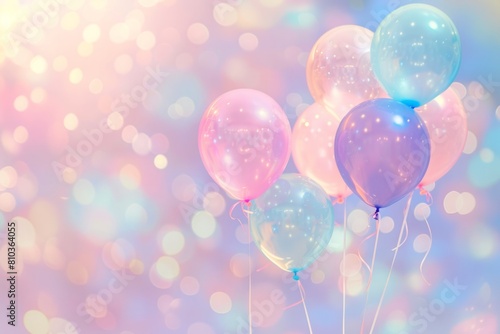 Pastel color balloons for Background