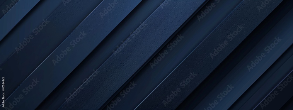 Obraz premium Dark blue background with diagonal lines, representing the geometric shape of paper. 