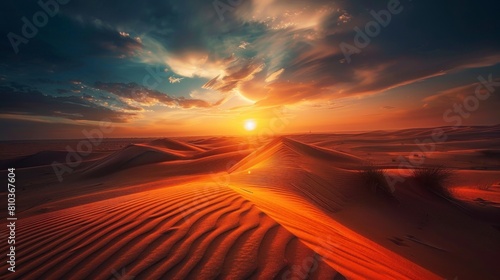 SUNSET from a desert photo
