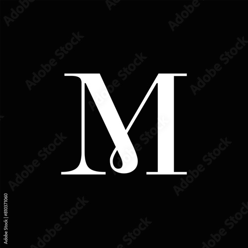 M letter logo, Letter M logo, M letter icon Design black background. Luxury M letter 