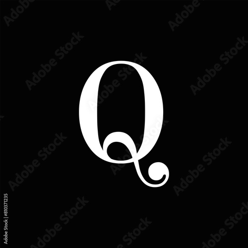 Q letter logo, Letter Q logo, Q letter icon Design black background. Luxury Q letter 