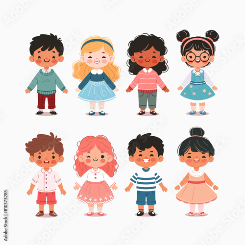 8 hand-drawn children's illustrations, suitable to complement educational and teacher content