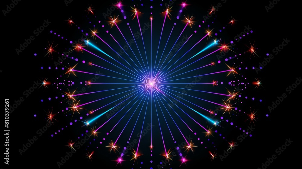 Vivid firework display lights up the sky with vibrant hues, Ai Generated Vivid firework display lights up the sky with vibrant hues, Ai Generated
