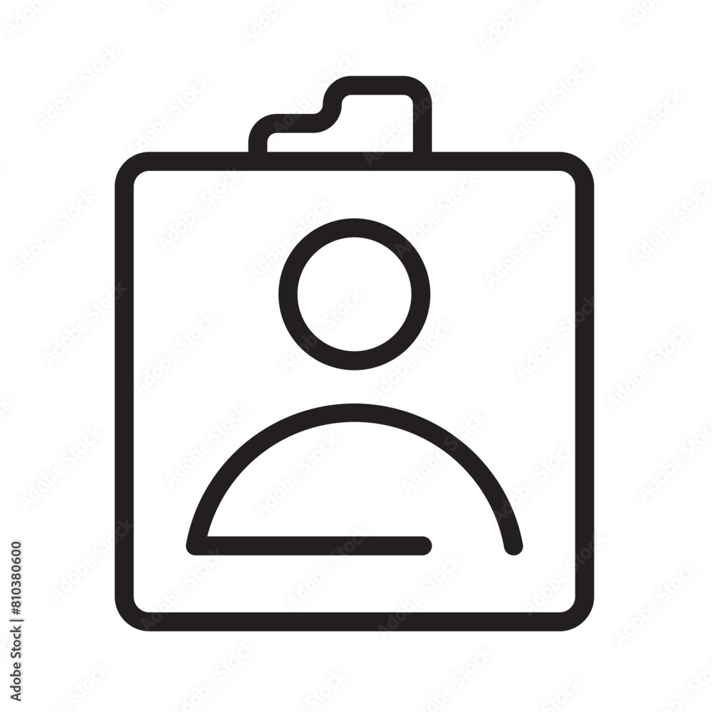 Business Card Employee Line Icon Business Card Employee Line Icon