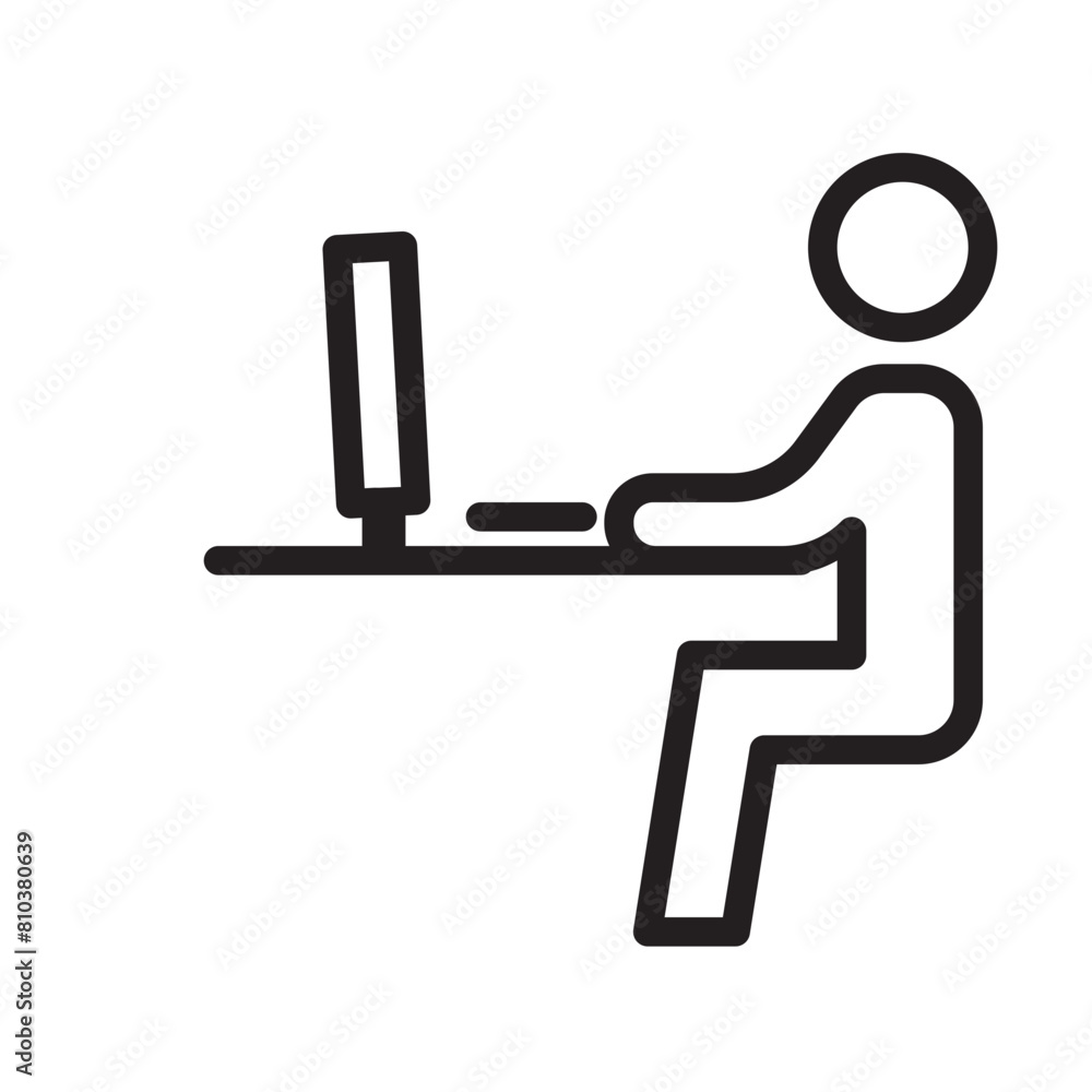 Business Conference Line Icon Business Conference Line Icon