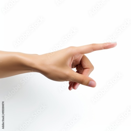 Closeup of a cursor hand icon isolated on a white background, Ai Generated