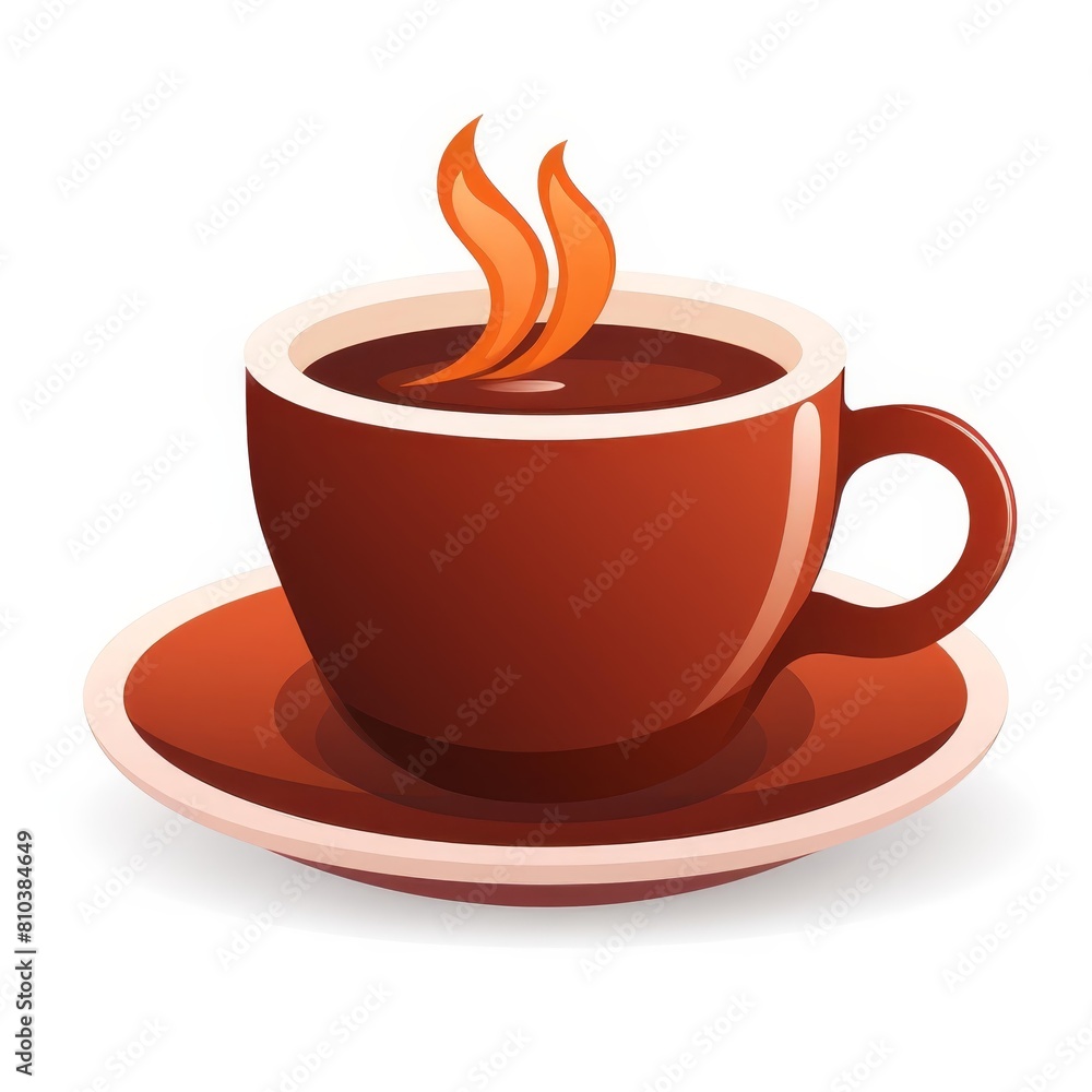 Obraz premium Steaming cup of hot coffee icon, perfect for a cozy design, Ai Generated