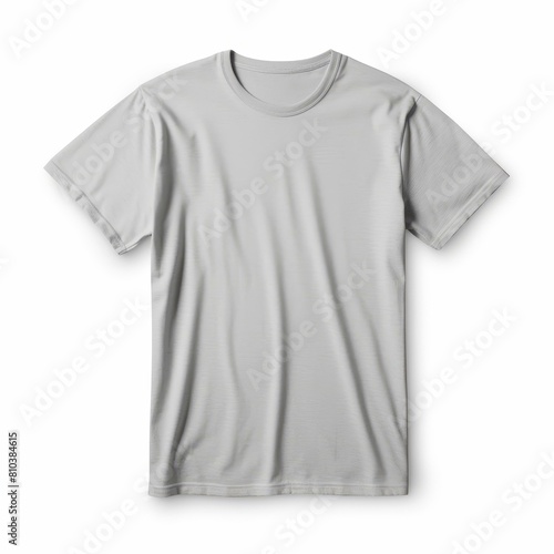 Gray Tshirt front mockup, design template on white, Ai Generated