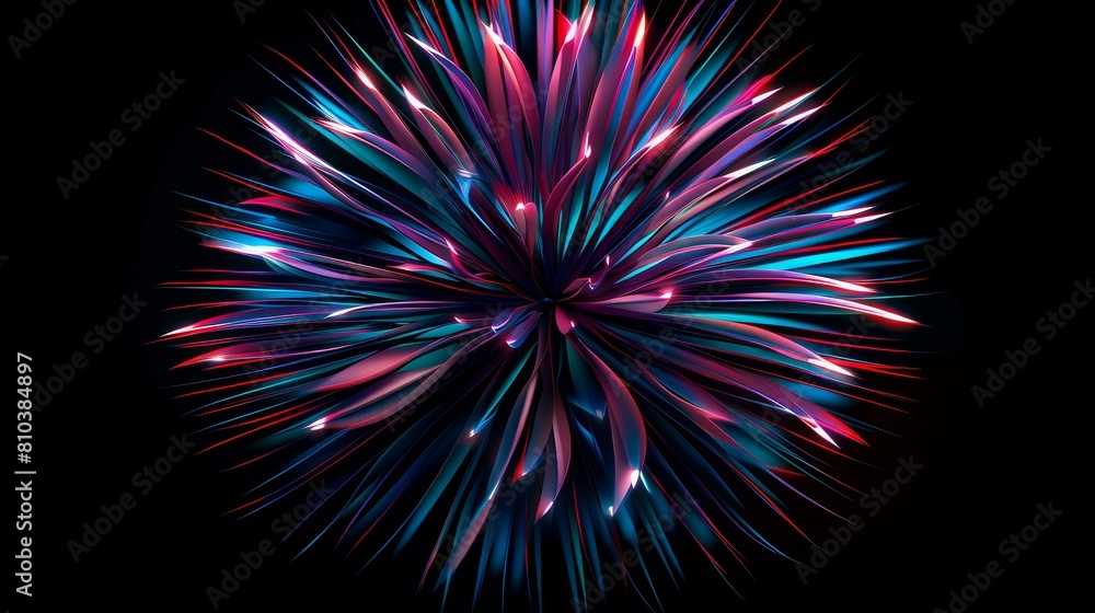 Vivid firework display lights up the sky with vibrant hues, Ai Generated Vivid firework display lights up the sky with vibrant hues, Ai Generated