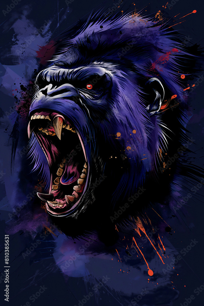 Illustration of Angry Dragon in abstract style Illustration of Angry Dragon in abstract style