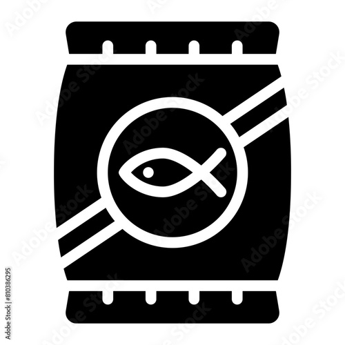 fish food glyph icon