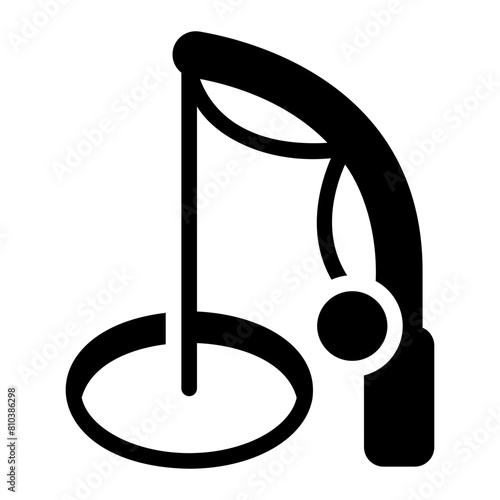 fishing glyph icon