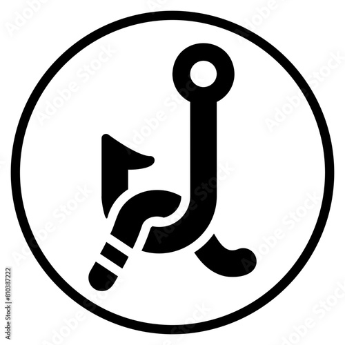 earthworm glyph icon
