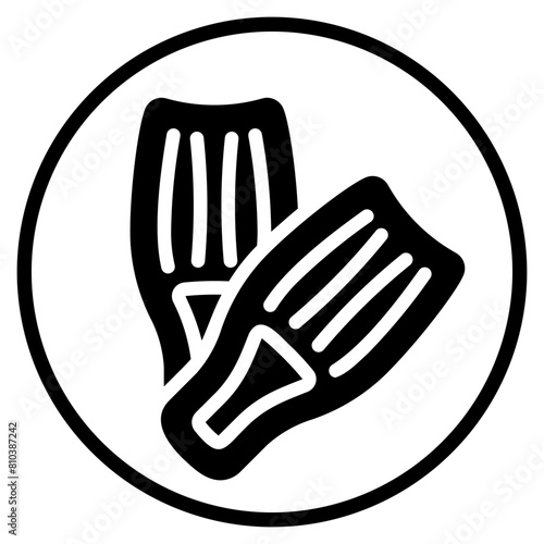 flippers glyph icon