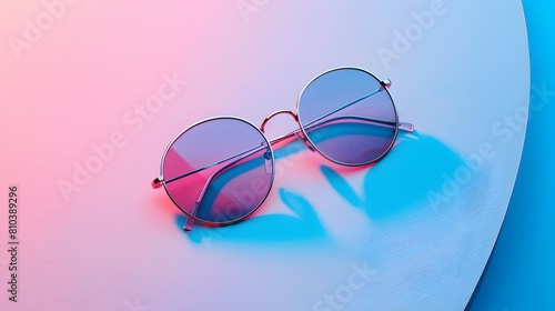 Summer sunglasses with modern and minimal style isolated on white background  Fashion accessories for male and female in vacation holiday for protect sunlight.