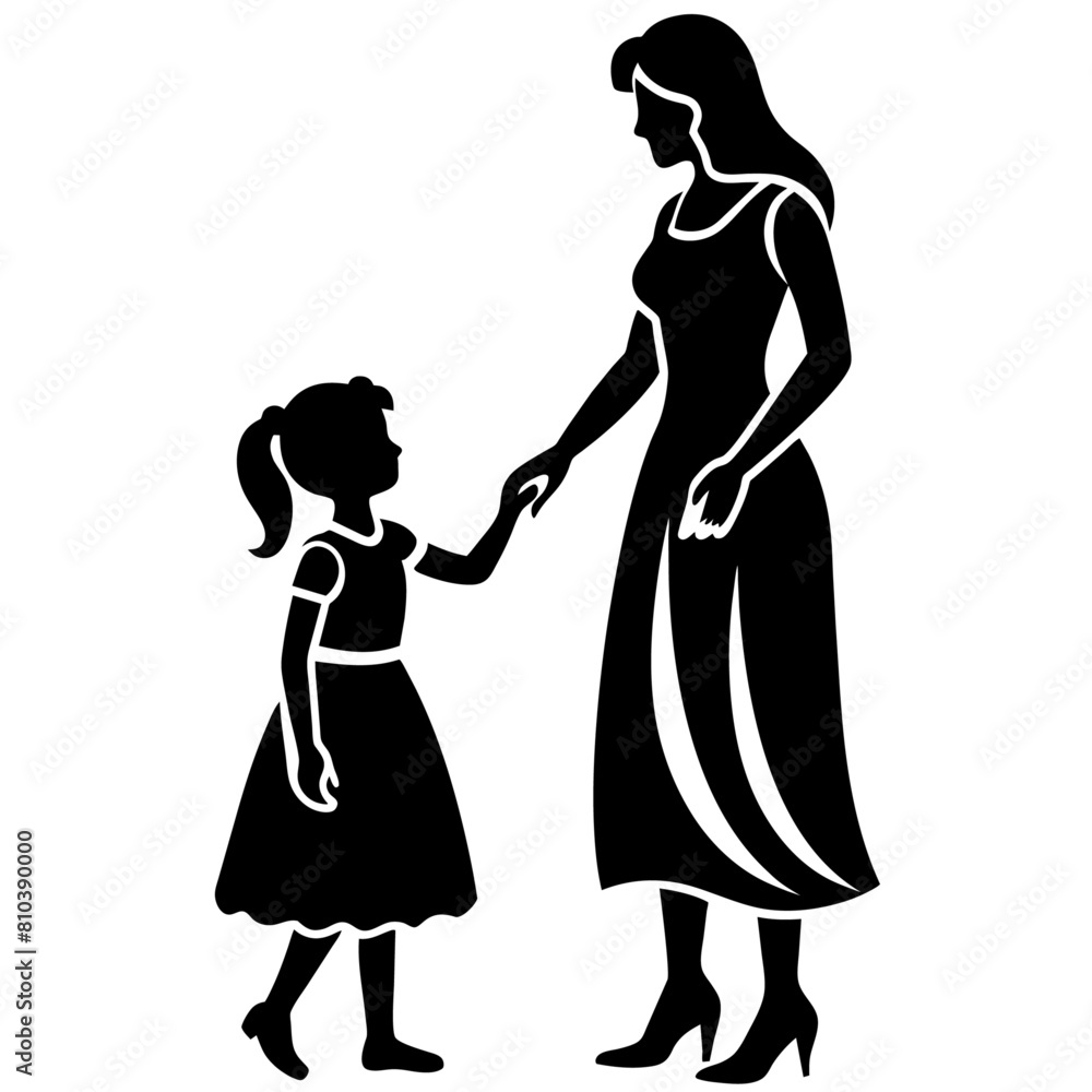 Mother and child silhouettes vector (24) Mother and child silhouettes vector (24)