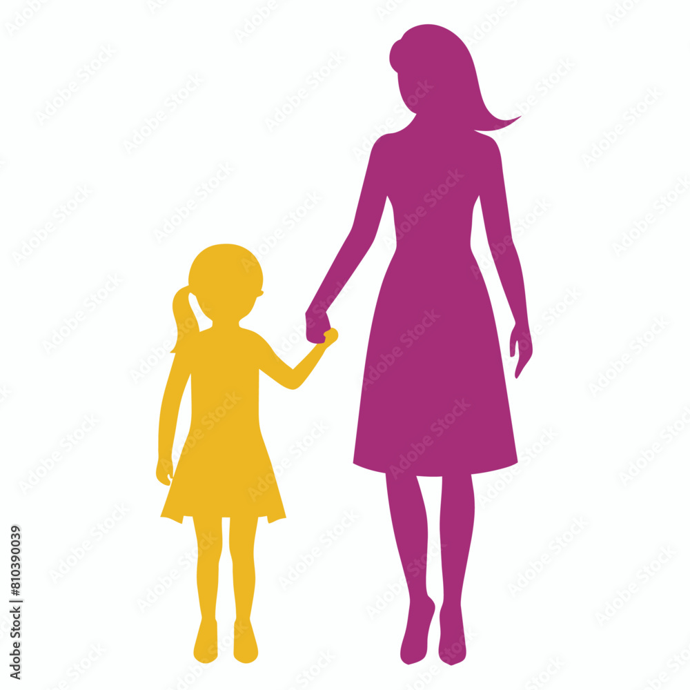 Mother and child silhouettes vector (33) Mother and child silhouettes vector (33)