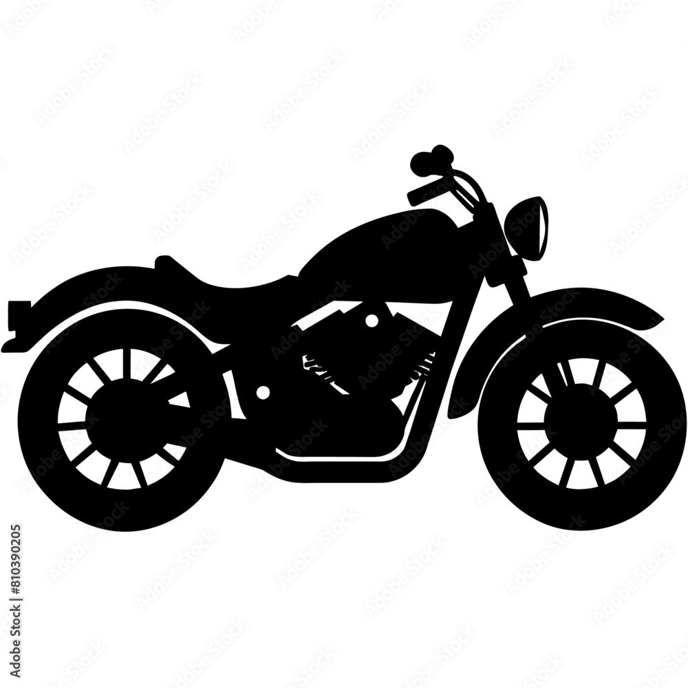 Fototapeta premium motorcycle vector silhouette isolated white background (25)