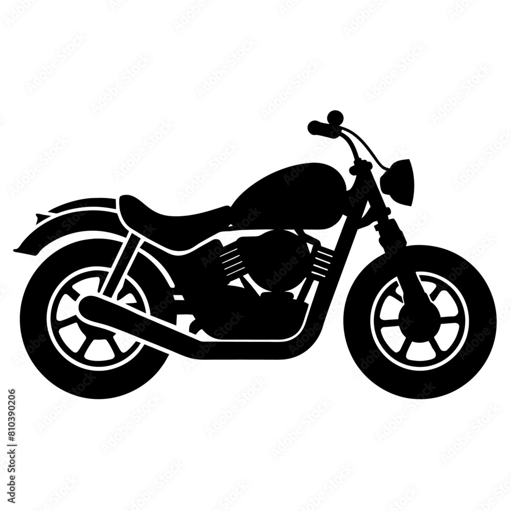 Fototapeta premium motorcycle vector silhouette isolated white background (26)