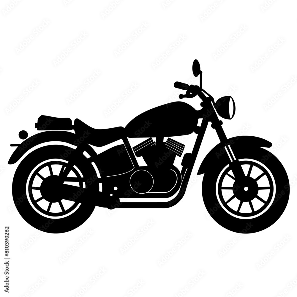 Fototapeta premium motorcycle vector silhouette isolated white background (34)