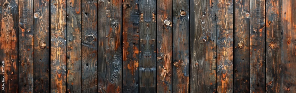 Rustic Long Banner: Dark Brown Wooden Texture for Background and Panorama Rustic Long Banner: Dark Brown Wooden Texture for Background and Panorama