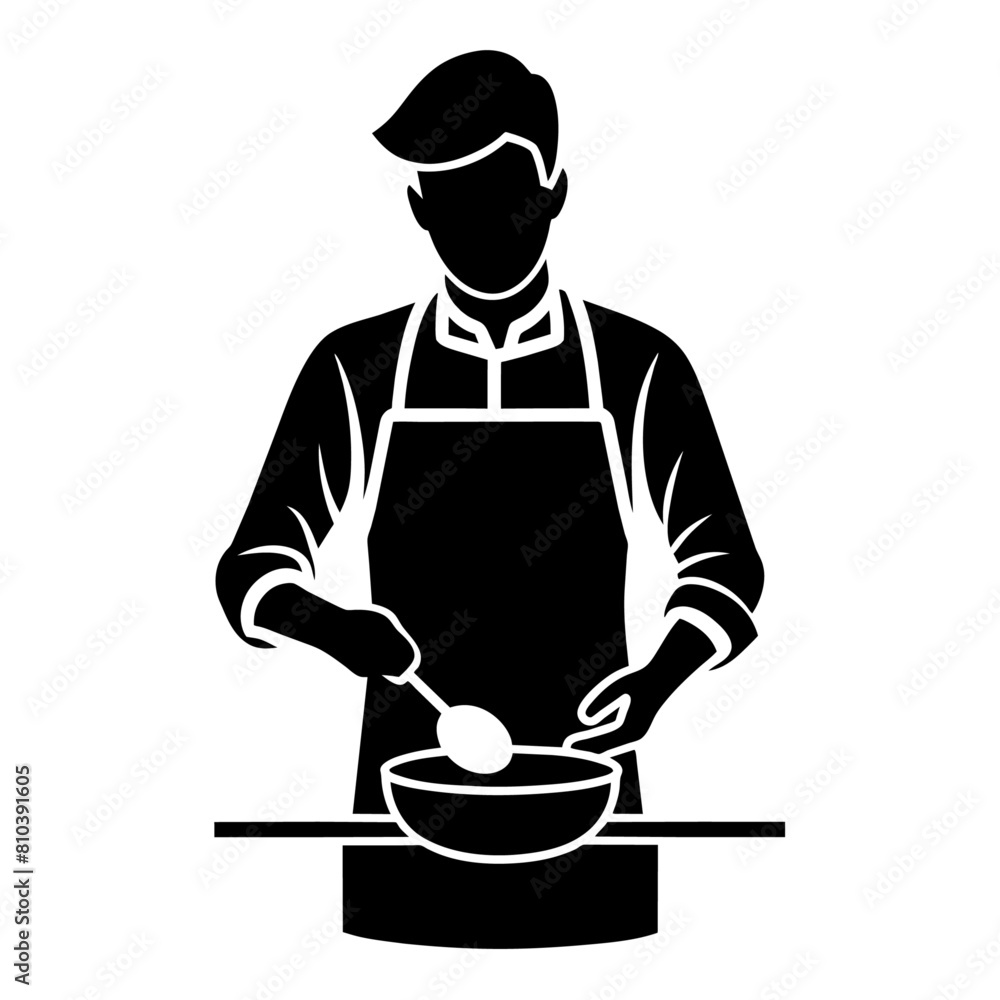 a men preparing food in kitchen vector silhouette isolated white background (17) a men preparing food in kitchen vector silhouette isolated white background (17)