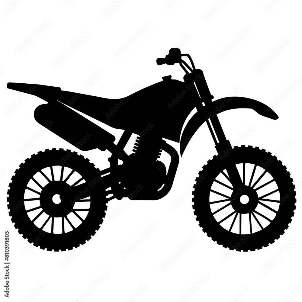 Obraz premium a minimal dirt bike isolated on a white background (39)