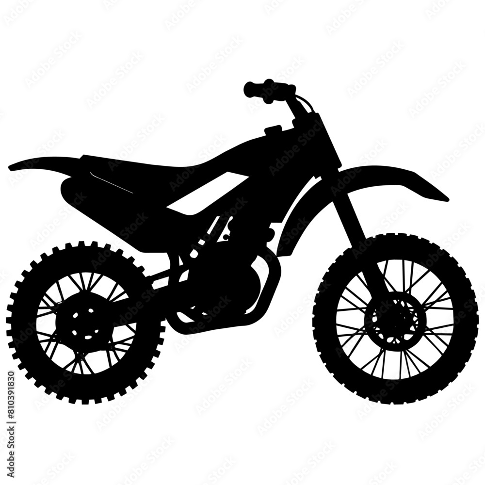 Fototapeta premium a minimal dirt bike isolated on a white background (42)