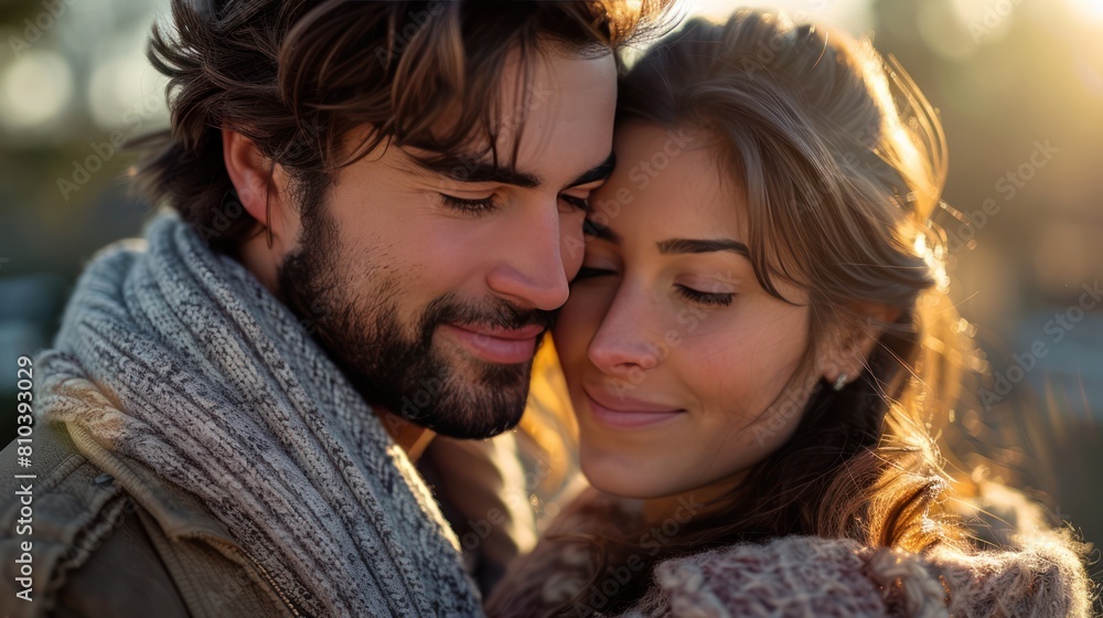 Serene Romance: Couple Enjoys Intimate Moment Serene Romance: Couple Enjoys Intimate Moment