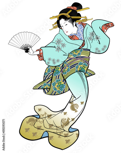 踊る浮世絵美人