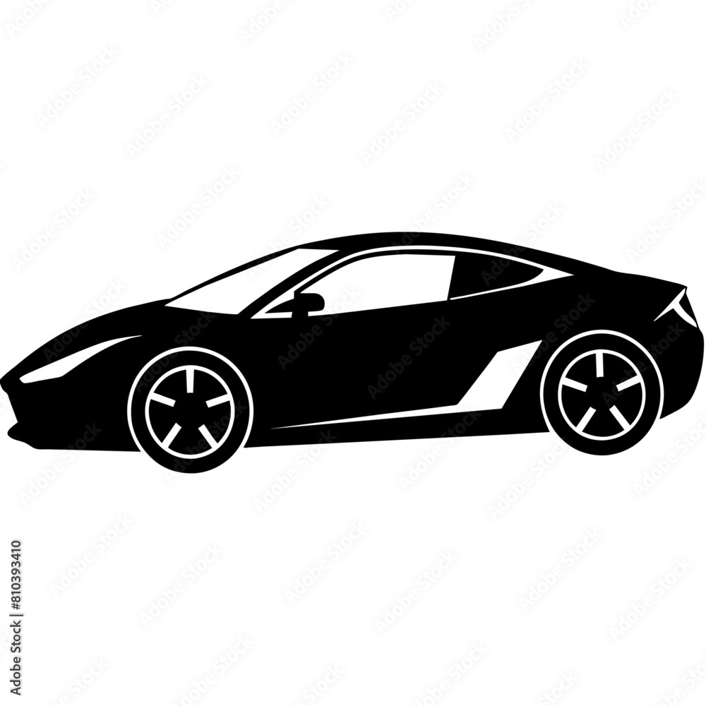 car silhouette illustration, silhouette vector isolated on a white background (69)