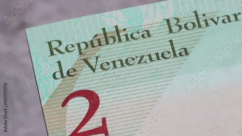 2 Venezuela bolivares South America national currency legal tender bill bank 5 photo