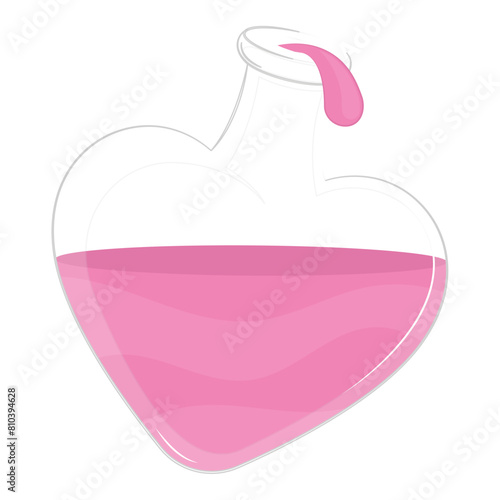 Colored potion flask icon Vector illustration